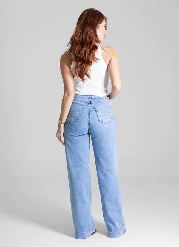 Sawary - Calça Jeans Sawary Wide Leg - 281041 Azul 4