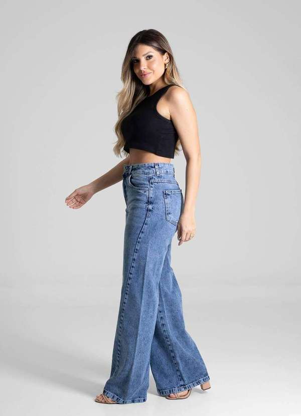 Sawary - Calça Jeans Sawary Wide Leg - 281042 Azul 3
