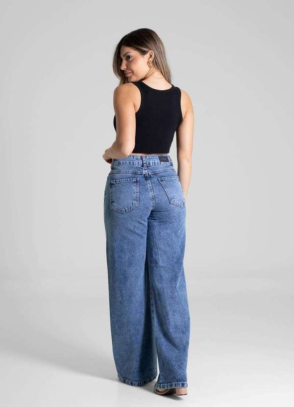 Sawary - Calça Jeans Sawary Wide Leg - 281042 Azul 4