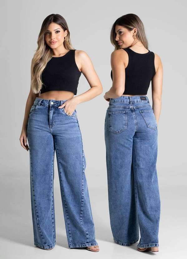 Sawary - Calça Jeans Sawary Wide Leg - 281042 Azul 6