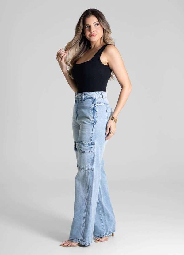 Sawary - Calça Jeans Sawary Wide Leg - 281077 Azul 3