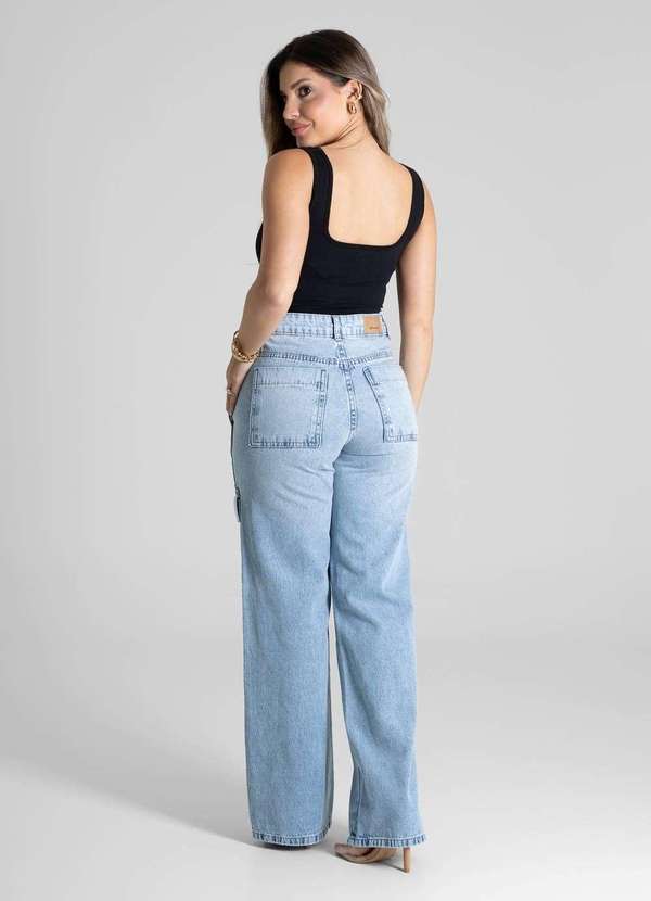 Sawary - Calça Jeans Sawary Wide Leg - 281077 Azul 4