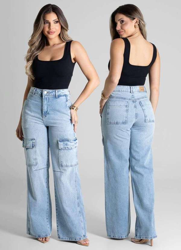 Sawary - Calça Jeans Sawary Wide Leg - 281077 Azul 6