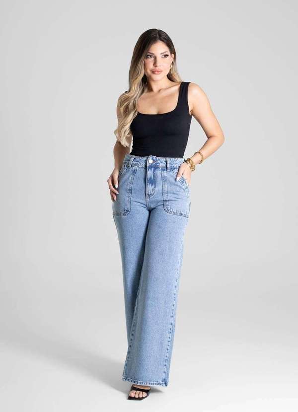 Sawary - Calça Jeans Sawary Wide Leg - 281135 Azul 2