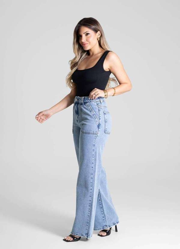 Sawary - Calça Jeans Sawary Wide Leg - 281135 Azul 3