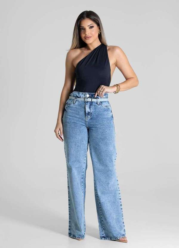 Sawary - Calça Jeans Sawary Wide Leg - 281147 Azul 2