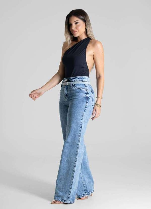 Sawary - Calça Jeans Sawary Wide Leg - 281147 Azul 3