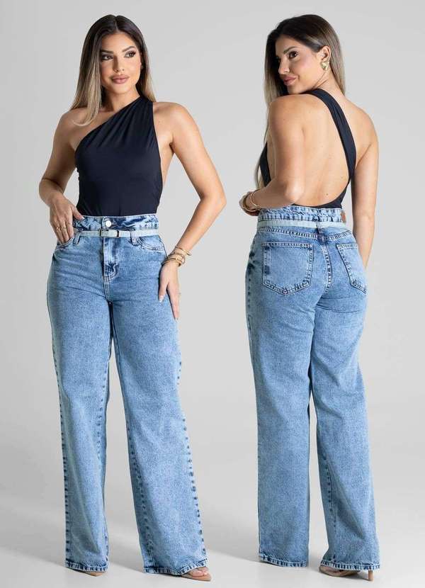 Sawary - Calça Jeans Sawary Wide Leg - 281147 Azul 6