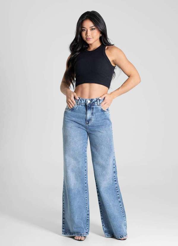 Sawary - Calça Jeans Sawary Wide Leg - 281153 Azul 6