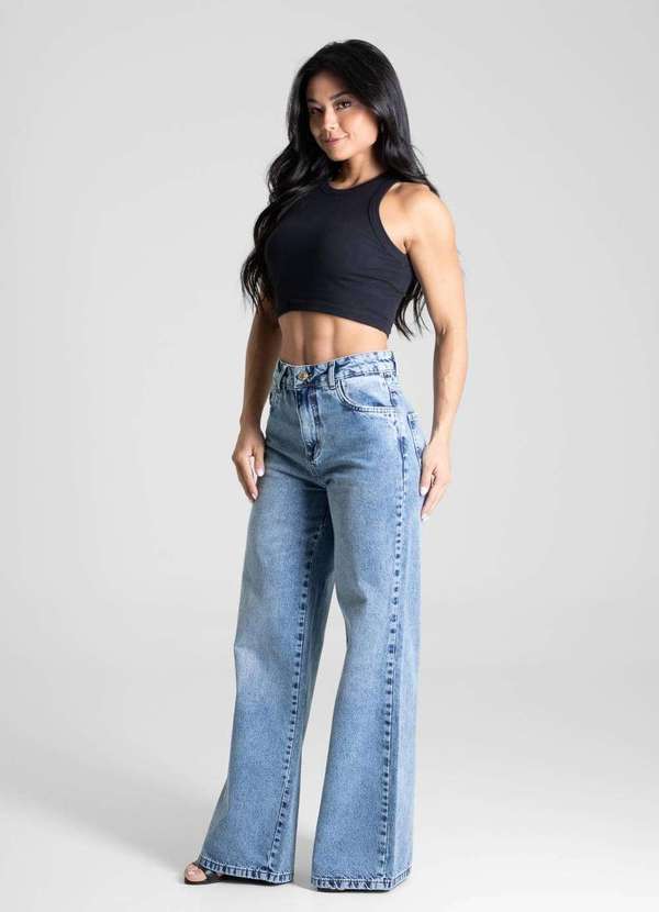 Sawary - Calça Jeans Sawary Wide Leg - 281153 Azul 5