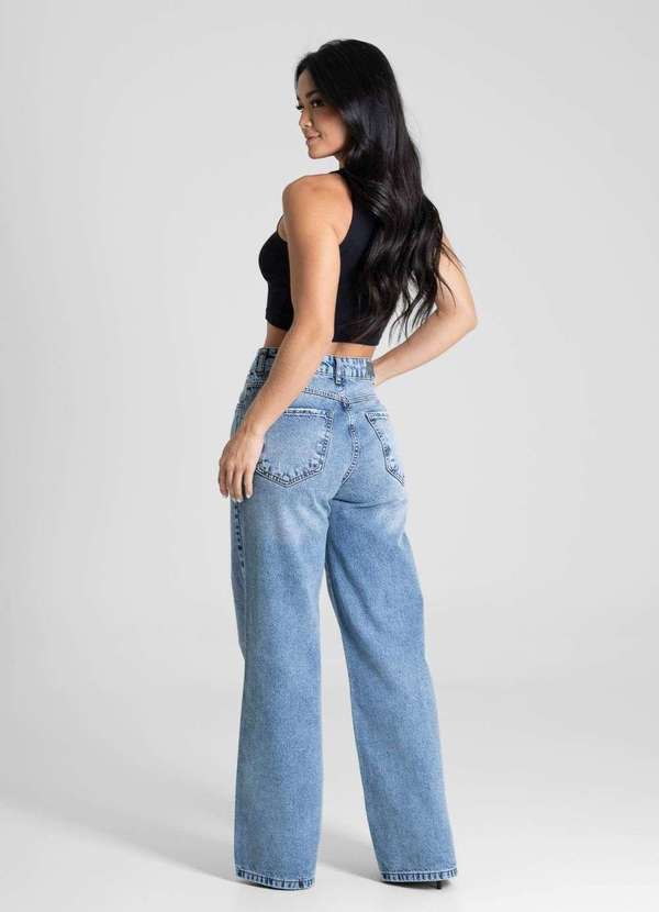Sawary - Calça Jeans Sawary Wide Leg - 281153 Azul 4