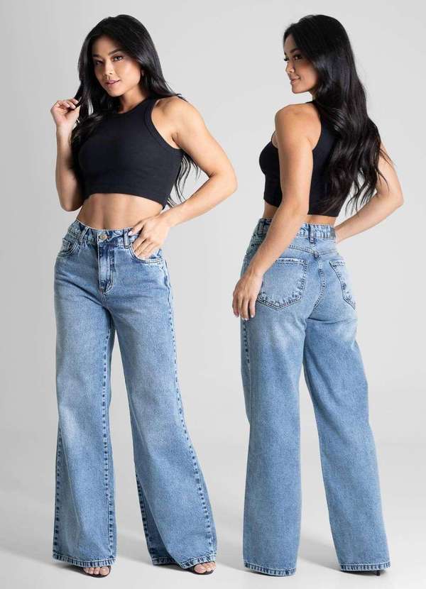 Sawary - Calça Jeans Sawary Wide Leg - 281153 Azul 2