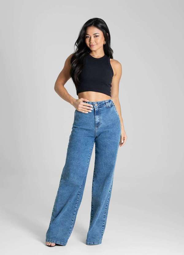 Sawary - Calça Jeans Sawary Wide Leg - 281236 Azul 2