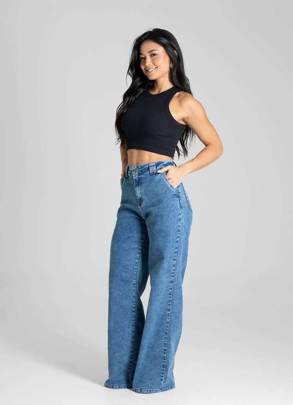 Sawary - Calça Jeans Sawary Wide Leg - 281236 Azul 3