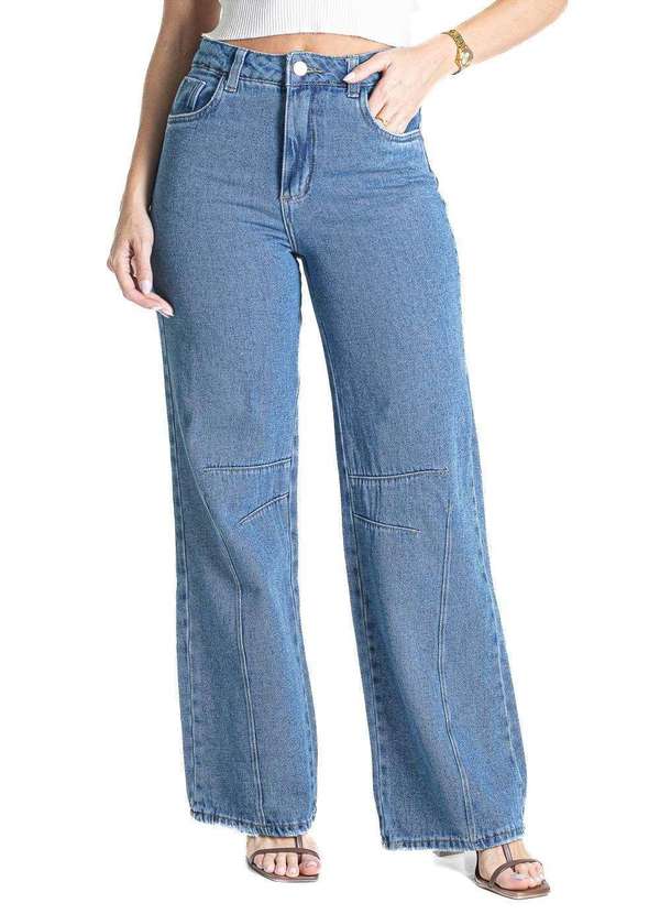 Sawary - Calça Jeans Sawary Wide Leg - 281257 Azul