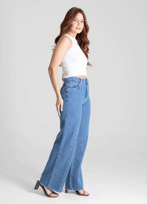 Sawary - Calça Jeans Sawary Wide Leg - 281257 Azul 3