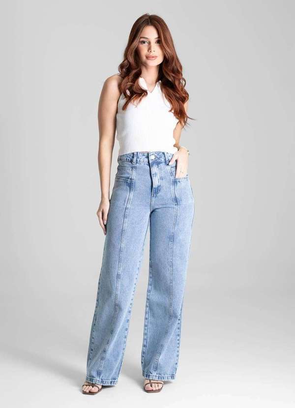 Sawary - Calça Jeans Sawary Wide Leg - 281276 Azul 2