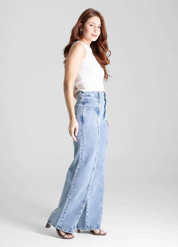 Sawary - Calça Jeans Sawary Wide Leg - 281276 Azul 3
