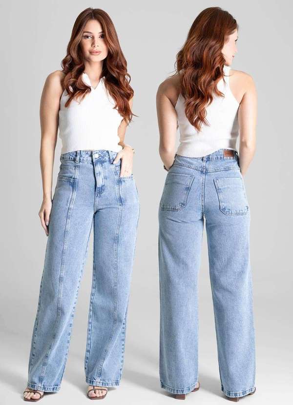 Sawary - Calça Jeans Sawary Wide Leg - 281276 Azul 6