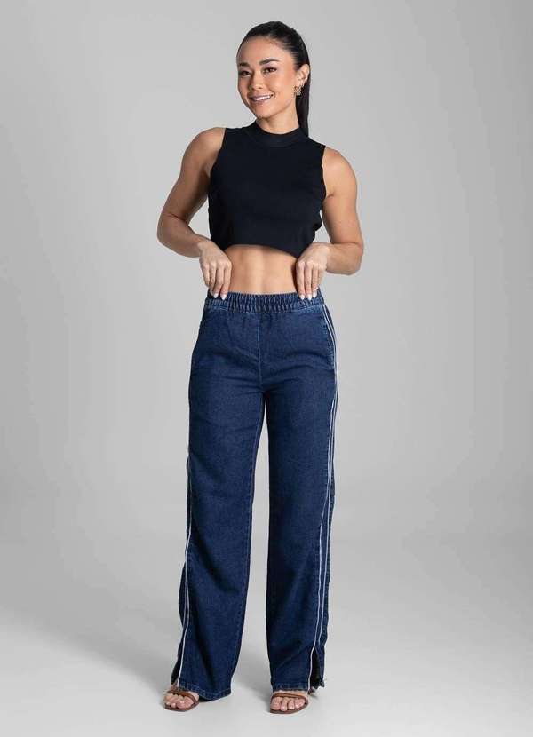 Sawary - Calça Jeans Sawary Wide Leg - 281327 Azul 2