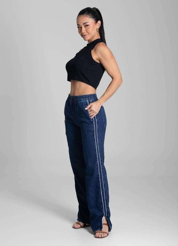 Sawary - Calça Jeans Sawary Wide Leg - 281327 Azul 3