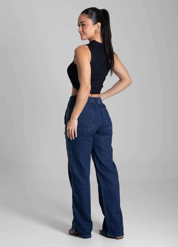 Sawary - Calça Jeans Sawary Wide Leg - 281327 Azul 4