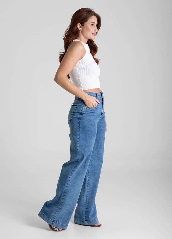 Sawary - Calça Jeans Sawary Wide Leg - 281592 Azul 3