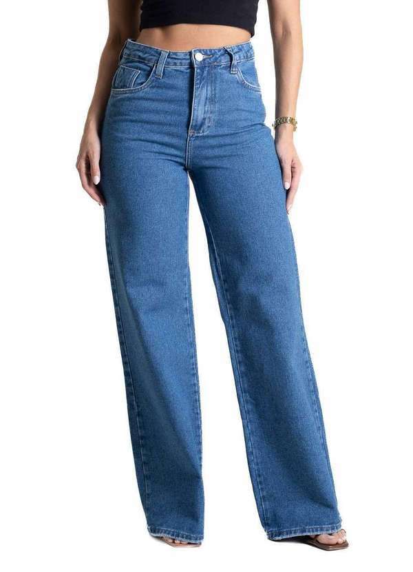 Sawary - Calça Jeans Sawary Wide Leg - 281607 Azul