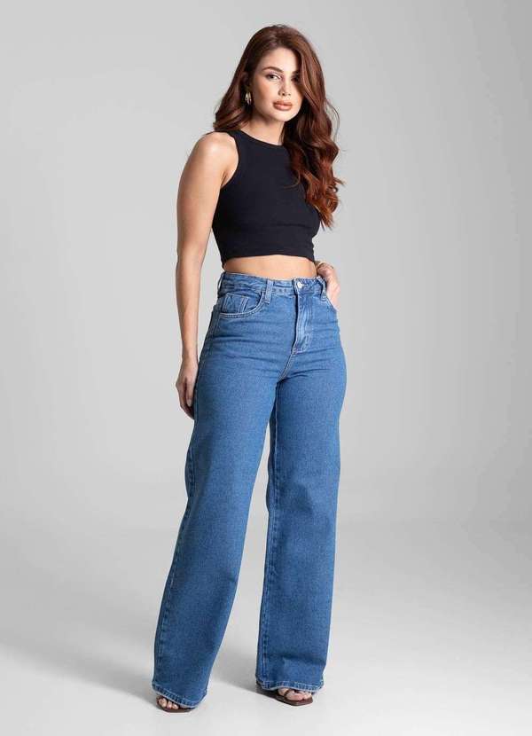 Sawary - Calça Jeans Sawary Wide Leg - 281607 Azul 2