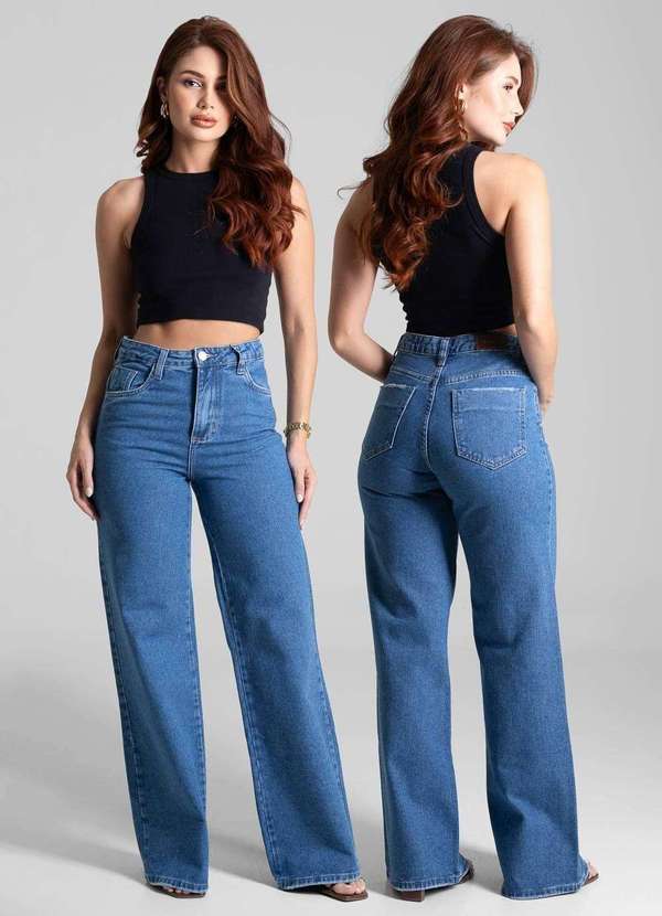 Sawary - Calça Jeans Sawary Wide Leg - 281607 Azul 6