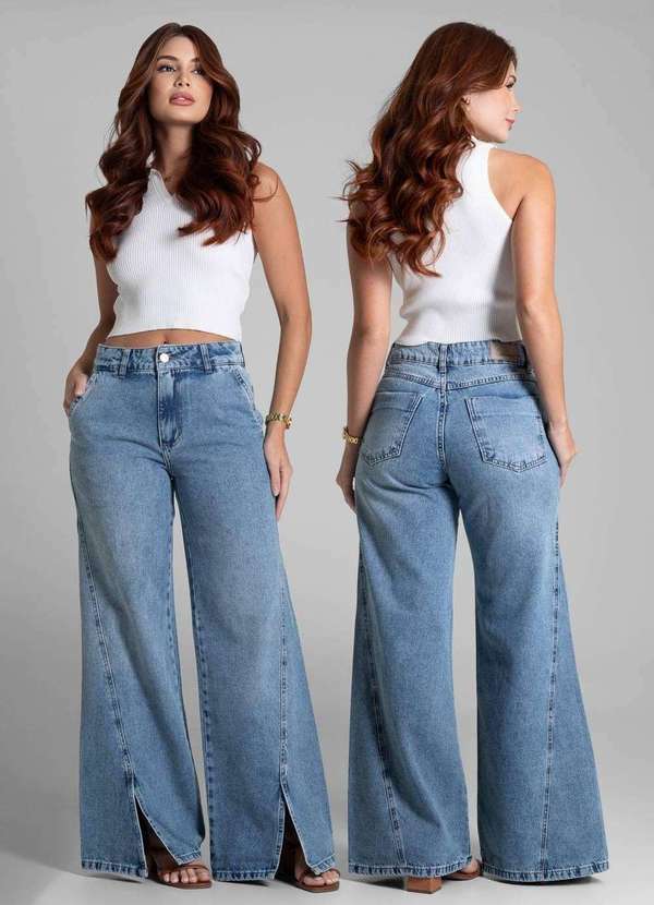 Sawary - Calça Jeans Sawary Wide Leg - 281627 Azul 6