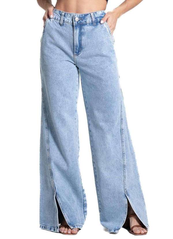 Sawary - Calça Jeans Sawary Wide Leg - 281653 Azul