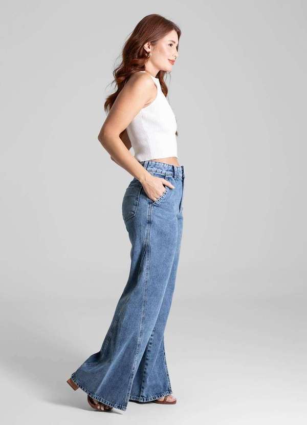 Sawary - Calça Jeans Sawary Wide Leg - 281655 Azul 3