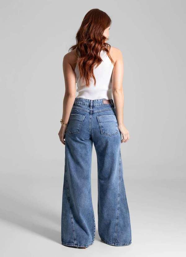 Sawary - Calça Jeans Sawary Wide Leg - 281655 Azul 4