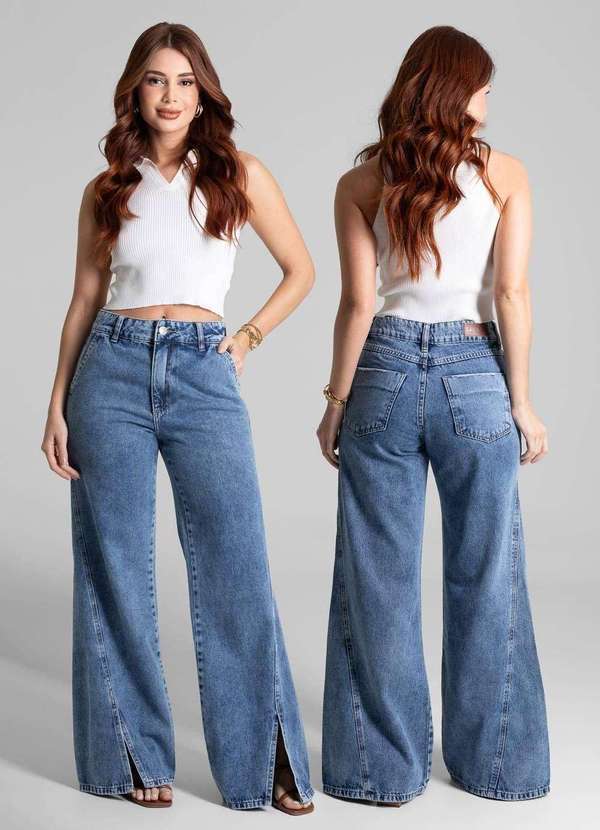 Sawary - Calça Jeans Sawary Wide Leg - 281655 Azul 6