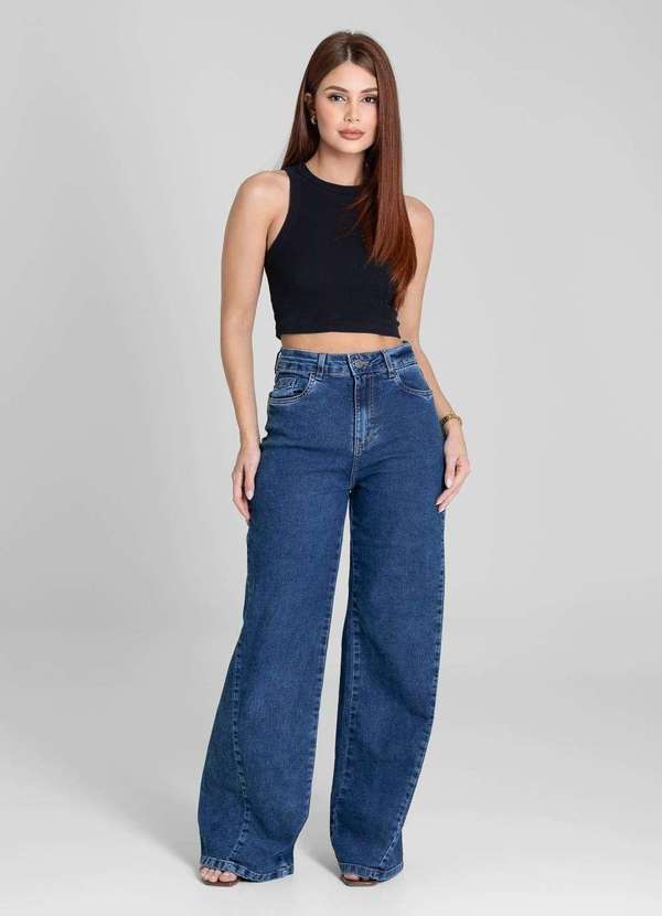 Sawary - Calça Jeans Sawary Wide Leg - 281673 Azul 2