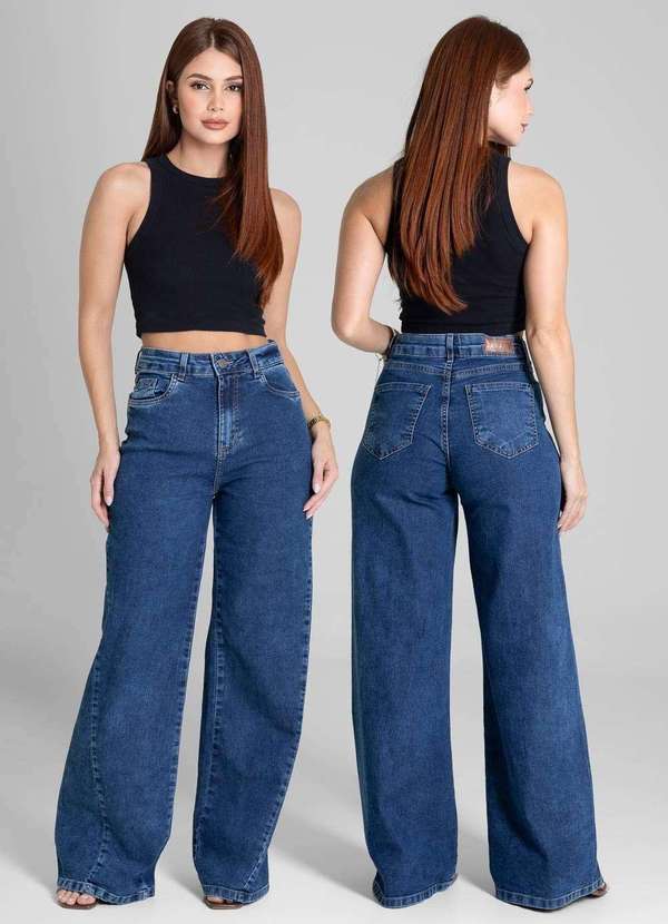 Sawary - Calça Jeans Sawary Wide Leg - 281673 Azul 6