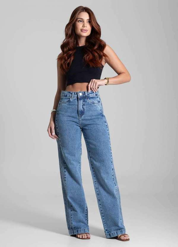 Sawary - Calça Jeans Sawary Wide Leg - 281712 Azul 2