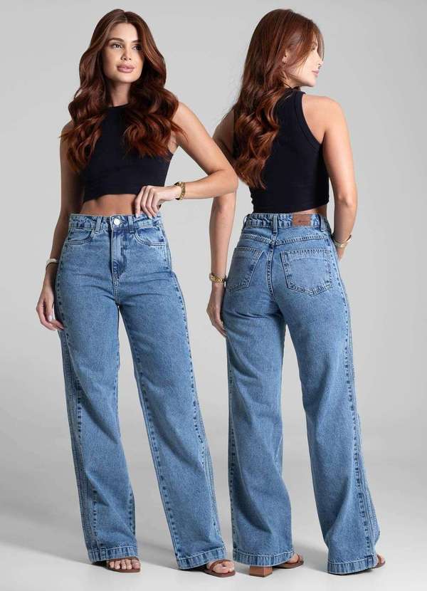 Sawary - Calça Jeans Sawary Wide Leg - 281712 Azul 6
