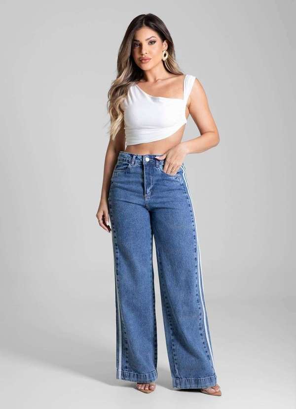 Sawary - Calça Jeans Sawary Wide Leg - 281713 Azul 2