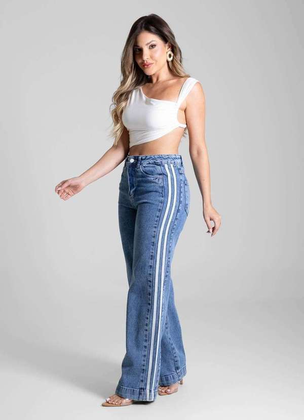 Sawary - Calça Jeans Sawary Wide Leg - 281713 Azul 3