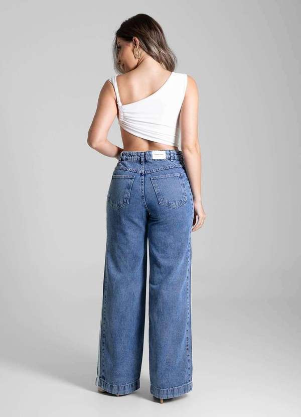 Sawary - Calça Jeans Sawary Wide Leg - 281713 Azul 4