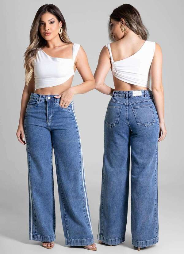 Sawary - Calça Jeans Sawary Wide Leg - 281713 Azul 6