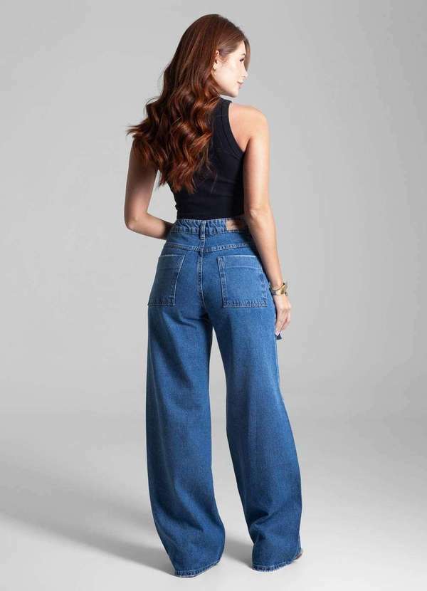 Sawary - Calça Jeans Sawary Wide Leg - 281714 Azul 4