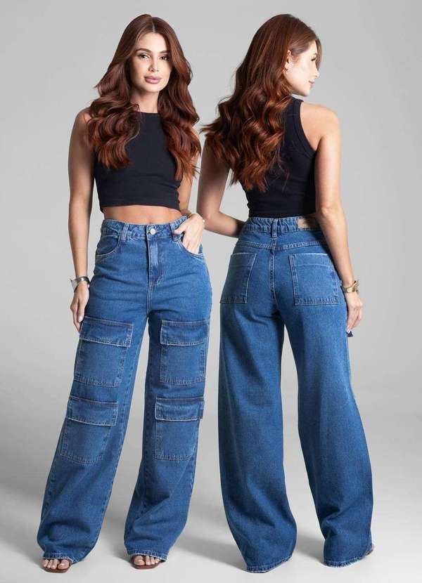 Sawary - Calça Jeans Sawary Wide Leg - 281714 Azul 6