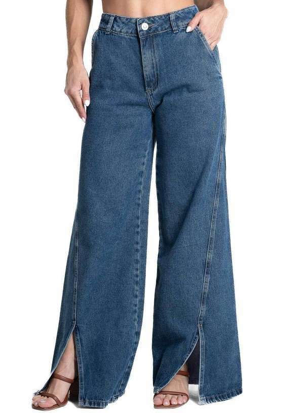 Sawary - Calça Jeans Sawary Wide Leg - 281716 Azul