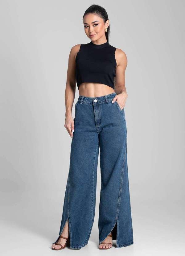 Sawary - Calça Jeans Sawary Wide Leg - 281716 Azul 2