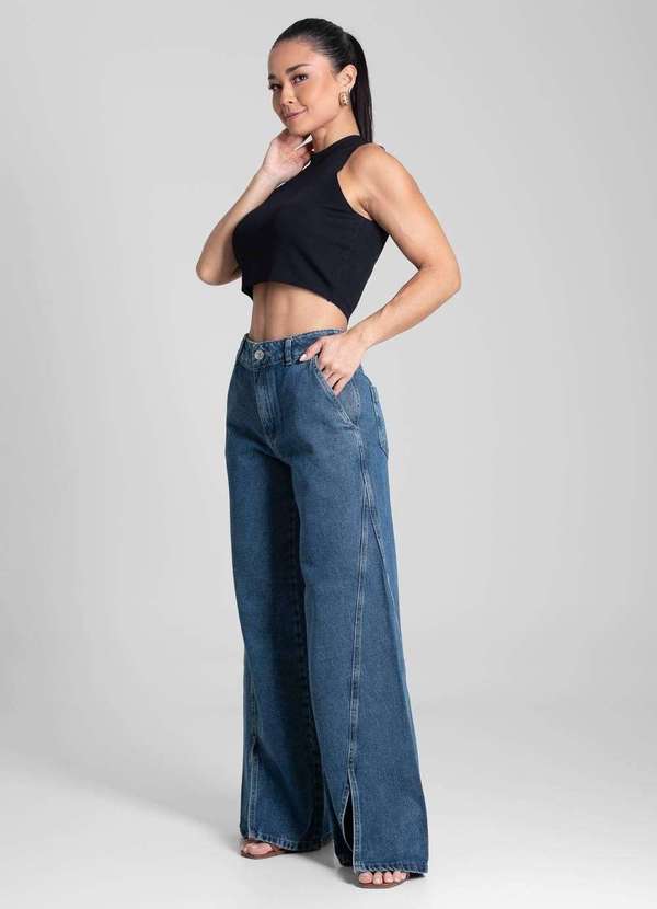 Sawary - Calça Jeans Sawary Wide Leg - 281716 Azul 3