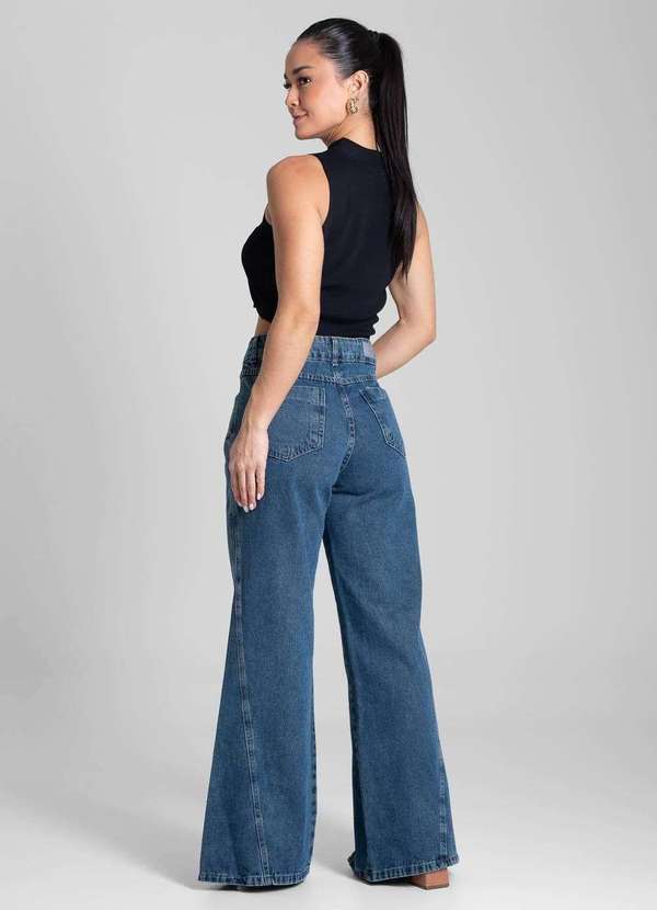 Sawary - Calça Jeans Sawary Wide Leg - 281716 Azul 4