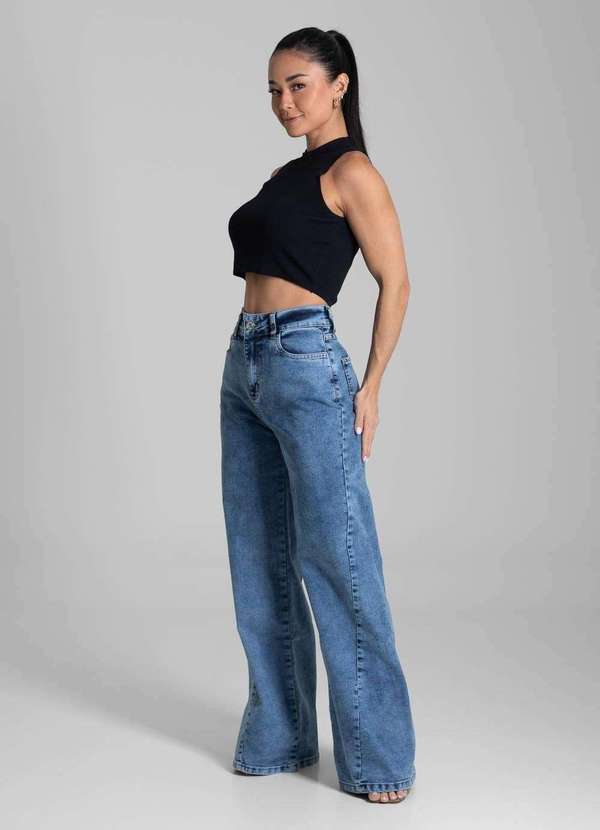 Sawary - Calça Jeans Sawary Wide Leg - 281721 Azul 3